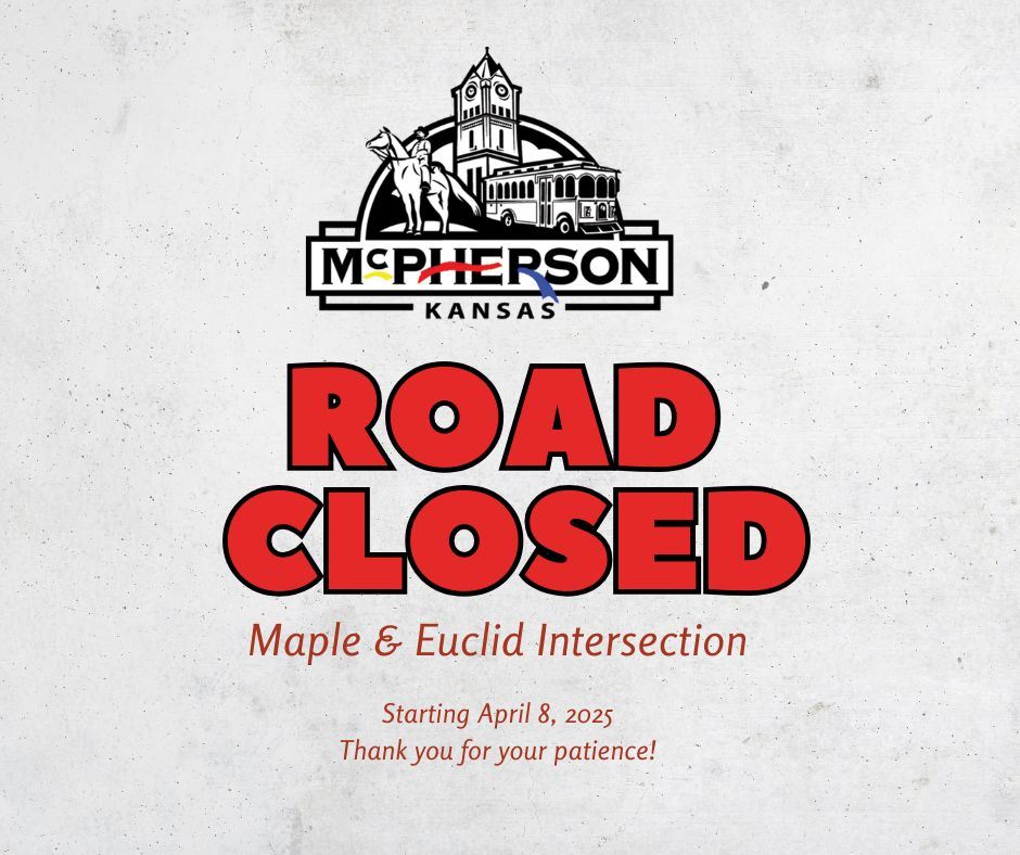 Road Closed sign for Maple & Euclid Streets