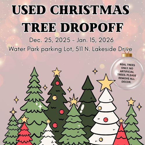 Ad for used Christmas Tree Dropoff